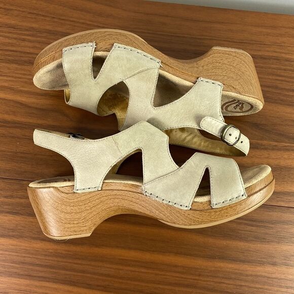 Dansko beige sling back clog sandals size 10.5/11 - Picture 1 of 10